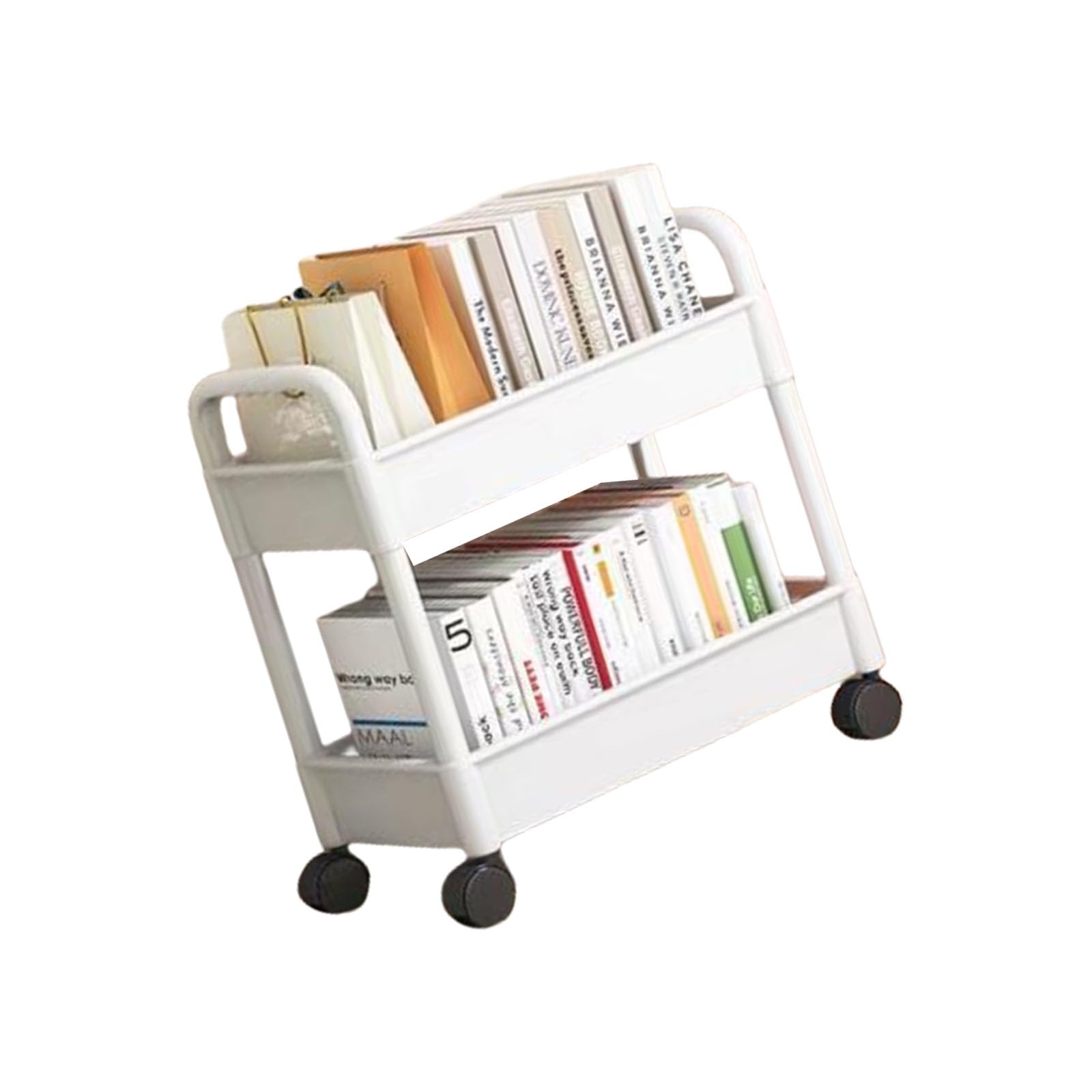 NEWFT Fashionable Rolling Storage Cart Organizers with 3 Tiers Multipurpose Utility Trolley Portable for Home and Rolling Trolley