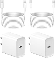 Vista 1 de 10 Ft iPhone Fast Charger, 2-Pack 20W Super Fast Charger with Long Fast Charging Cable for iPhone 14/13/12/11 Pro Max,14 Plus,Mini,Pro/XS/SE/XR/iPad