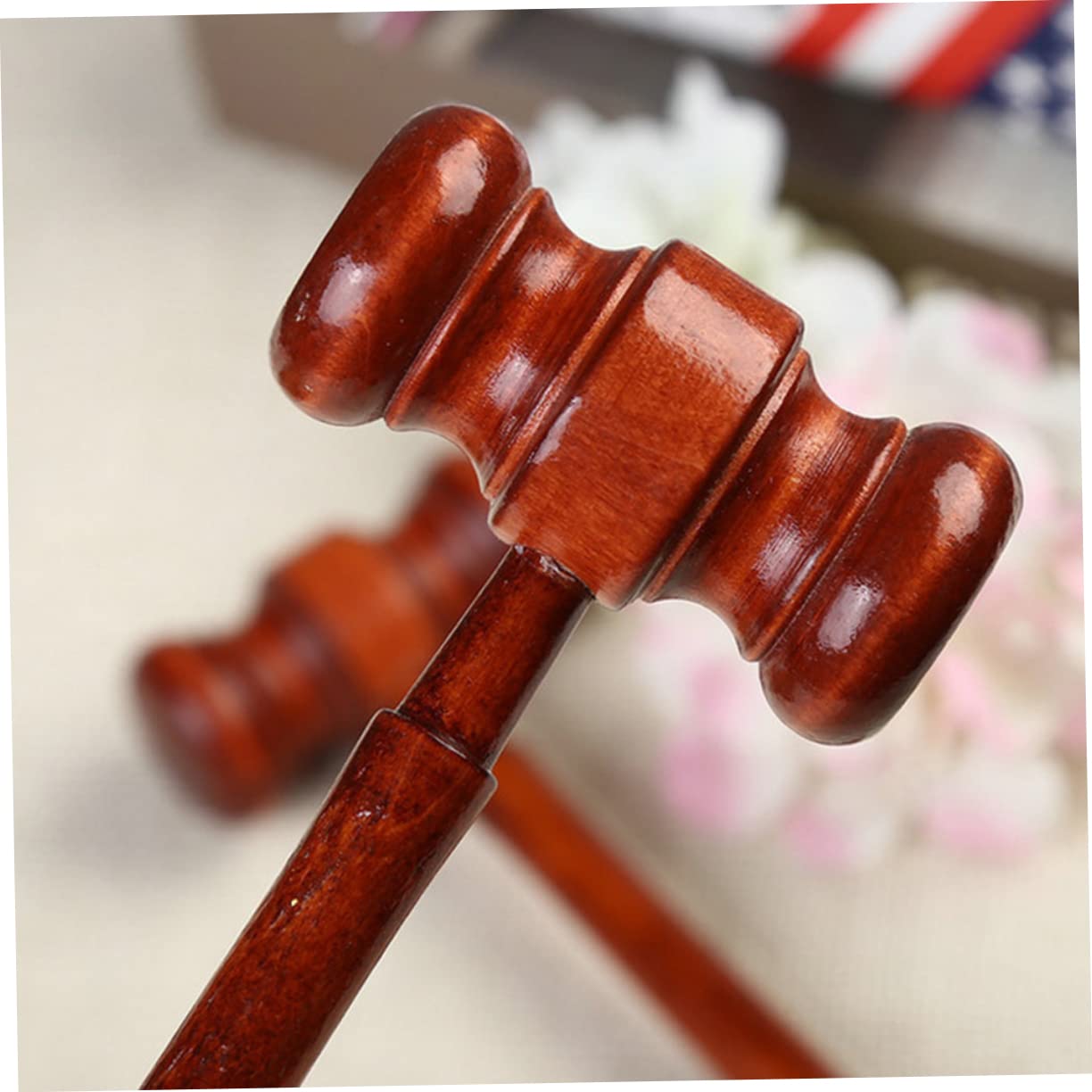Sosoport 2Pcs Wooden Judge Gavel Educational Beat for Role Play Improves Coordination and Present for Boys