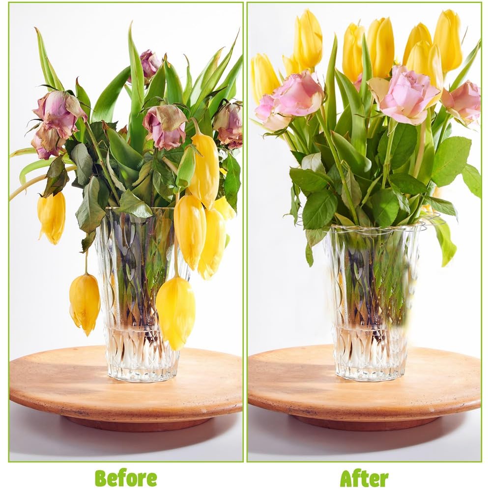 Support de Fleurs KADAX, 10 pièces, Support de Plantes en Acier, Hauteur: 50 cm, tiges de Support décoratives pour orchidées, Plantes, Plantes d'intérieur, Pot de Fleurs, Aide à l'escalade (Balle