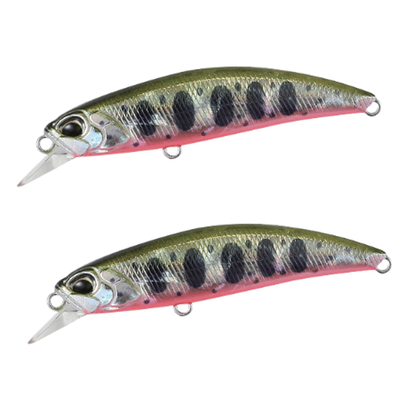 IvyLoutish Fishing Lure Bait 2 Pcs Mini Sinking Minnow Fishing Bait 60mm 6.5G Wobbler Bait Jerkbaits Peche Artificial Bait for Trout Bass Carp Fishing Fishing Tackle