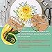 ENTHUR Embroidery Starter Kit with Pattern and Instructions, 3 Sets Cross Stitch Kit Include Embroidery Clothes with Plants Flowers Pattern, 1 Embroidery Hoops, Color Threads and Tools (Catus&Daisy)