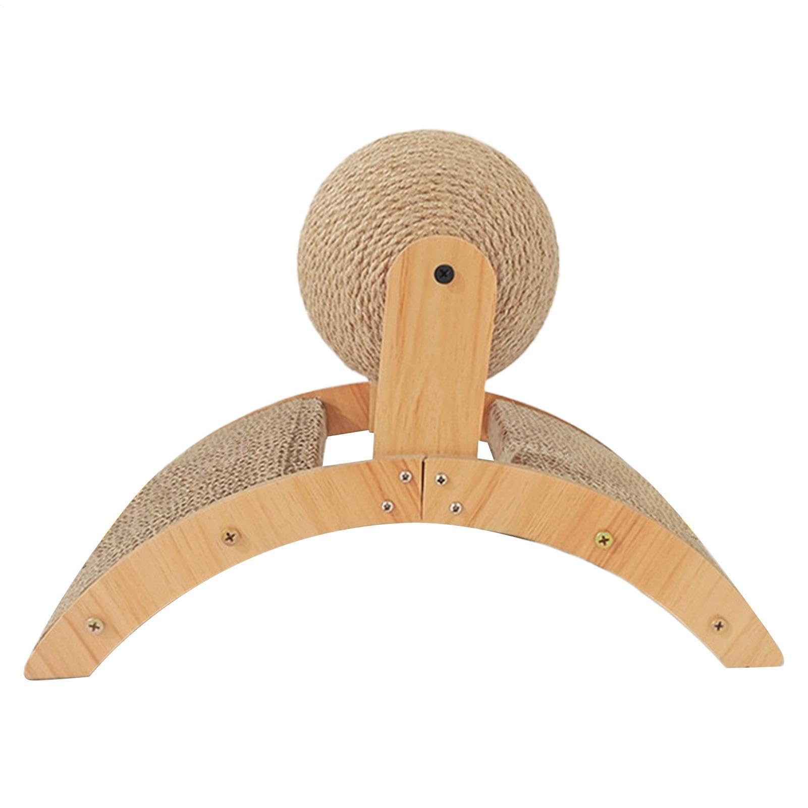 Rascador para gatos en forma de puente con bolas de sisal para suelo de salon