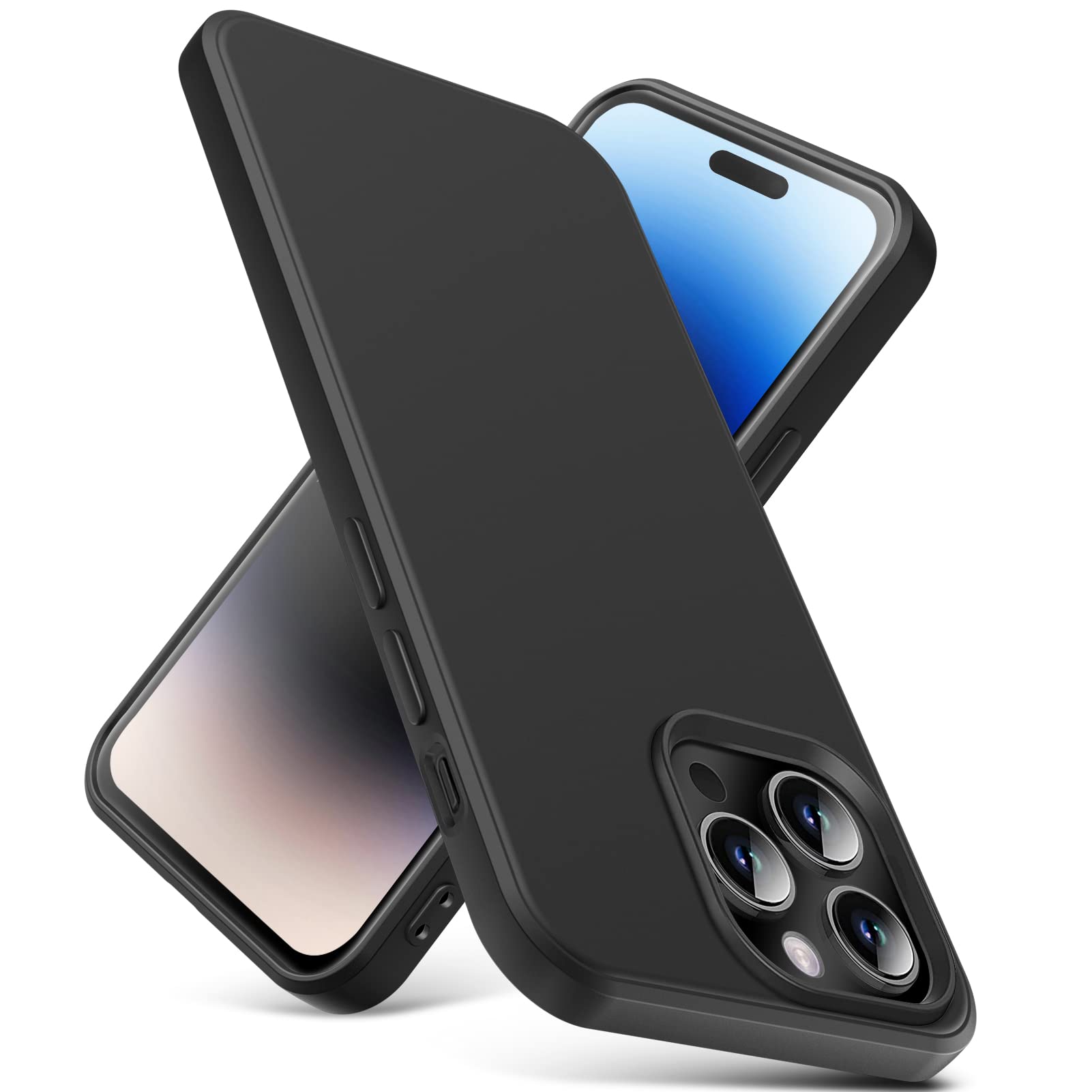 YSLBWLE Compatible with iPhone 14 Pro Max Case, Thin Liquid Silicone Case,Shockproof,Slim Thin Phone Case for iPhone 14 Pro Max, Full Body Screen