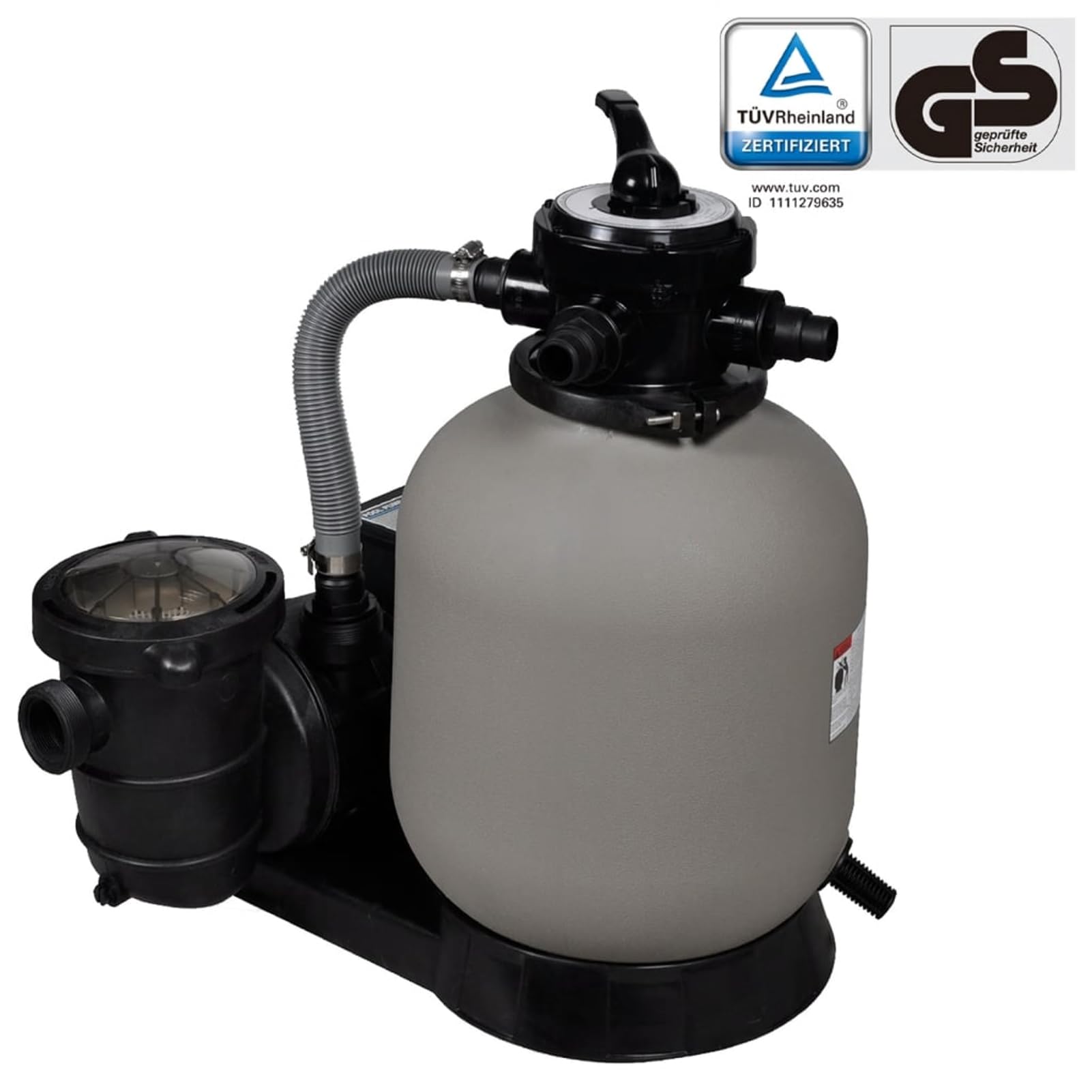 Homgoday Bombas de Filtro de para Piscina - Filtración 17000 L/h, Resistente a la Corrosión, Certificación GS
