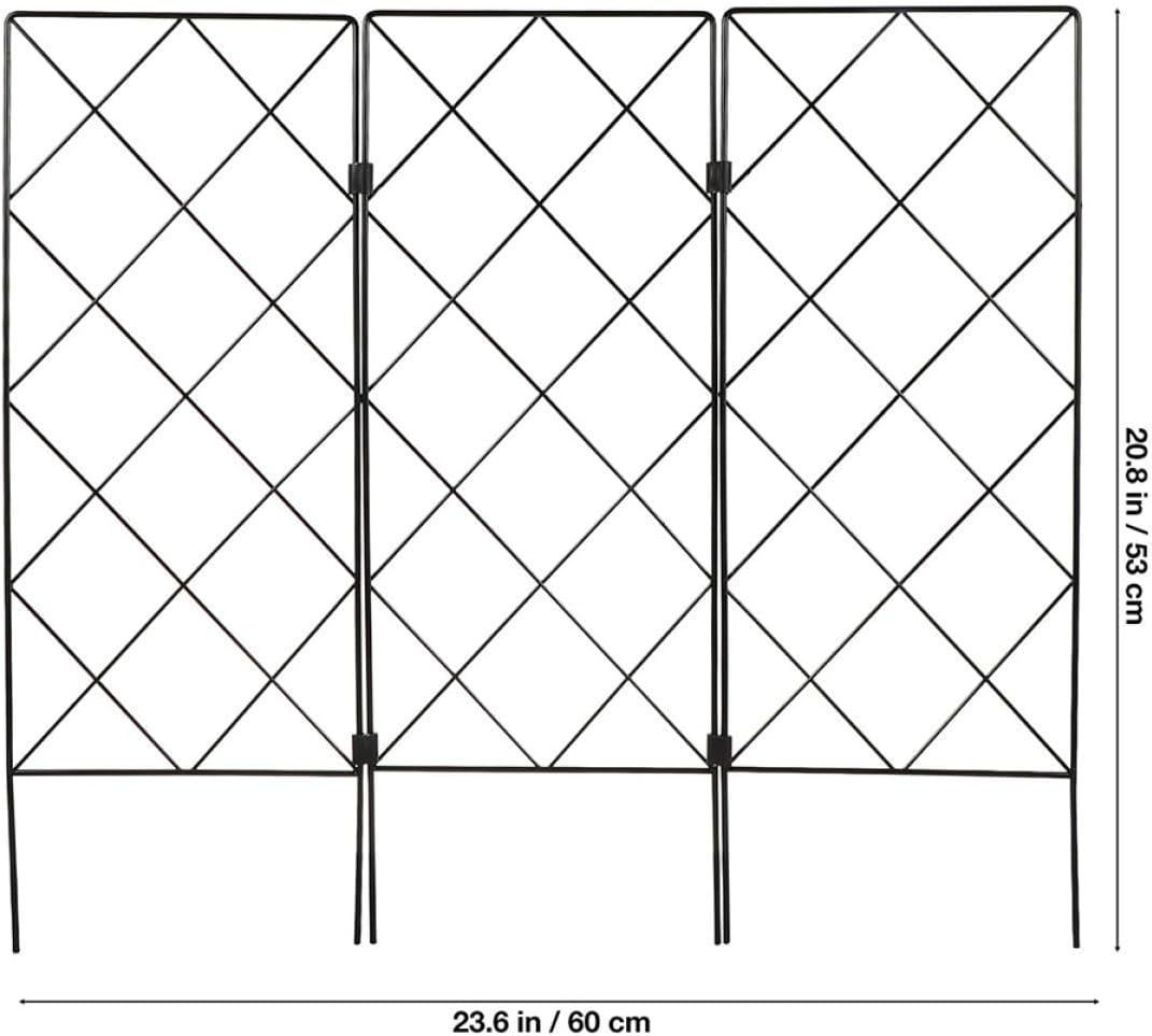 VICASKY 2pcs Garden Trellis for Climbing Plants and Tomatoes Cages Foldable Plant Support Stands for Indoor and Outdoor Vine Climbing Small Sturdy