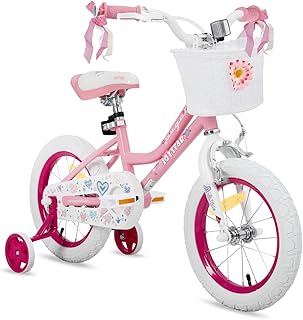Mädchenfahrrad mit Korb, 12-18 Zoll