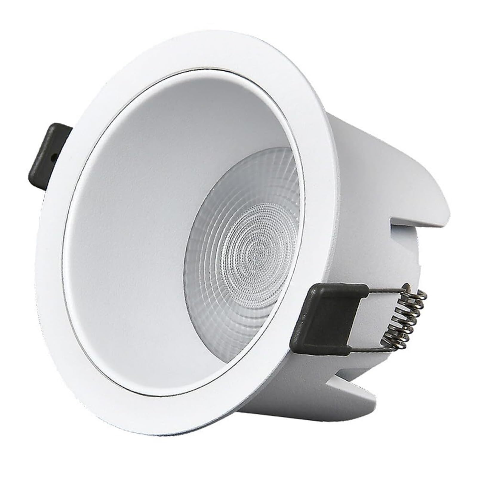 12W Round Downlight Aluminum Baffle Trim Daylight Retrofit for Living Room Kitchen Dimmable Anti Glare Recessed Light