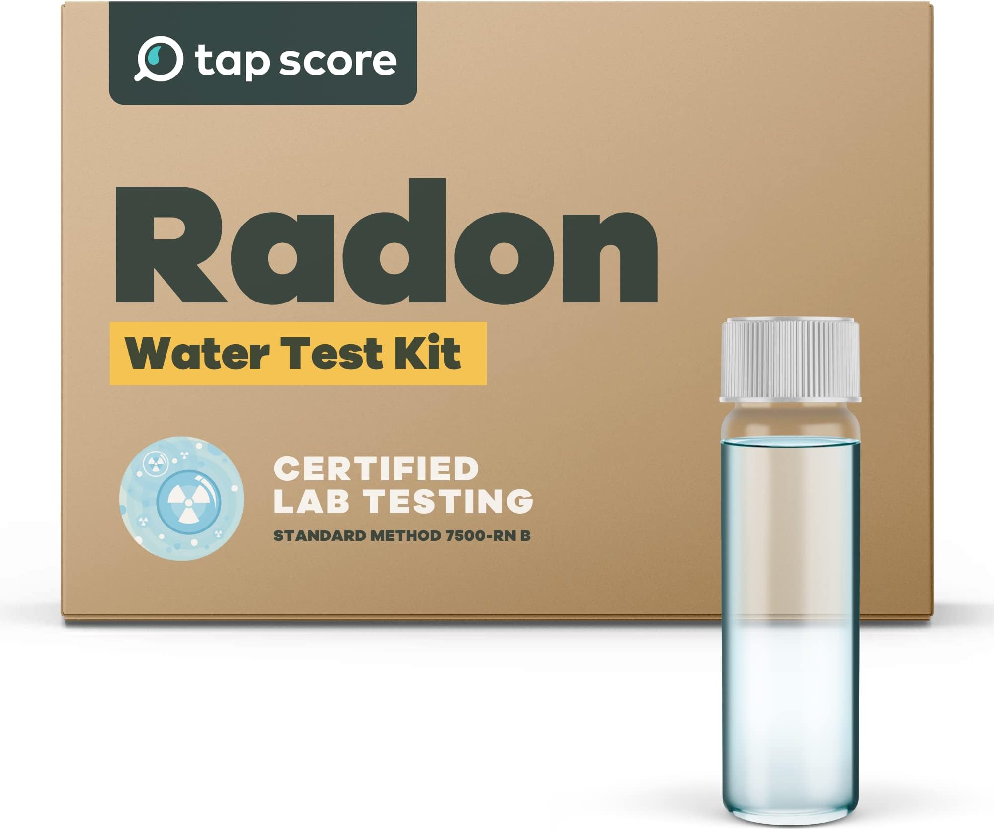 Tap Score Radon in Water Test Kit | Well or City | Full Report | EPA Certified Drinking Water Labs | #1 Best Home Water Test 2021-24 NYT Wirecutter | 100% Unbiased