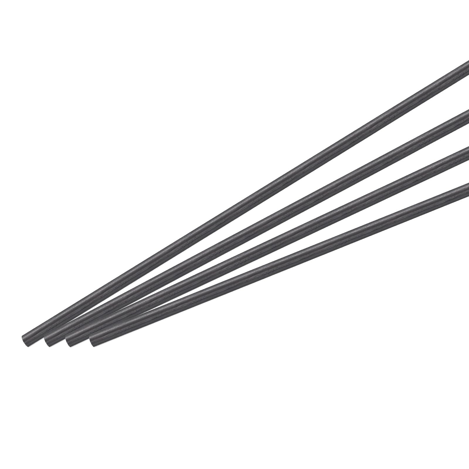QUARKZMAN Barre en Fibre de Carbone, Tige de Carbone de 4 mm x 500 mm pour avion RC, Bricolage, Cerf-Volant, Tube d'Aile de Quadricoptère, Réparation de Bras, Lot de 12