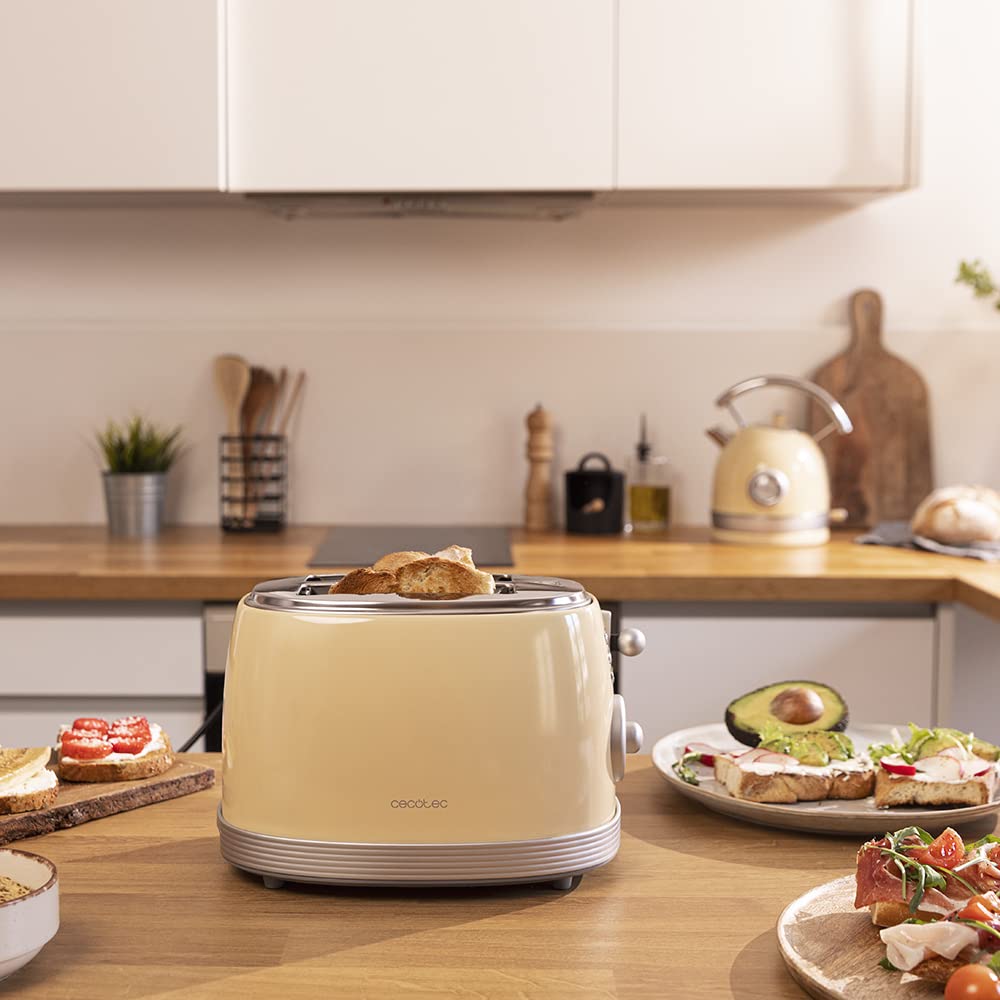 Cecotec Toaster Toast&Taste 800 Vintage Light Yellow – Bild 2