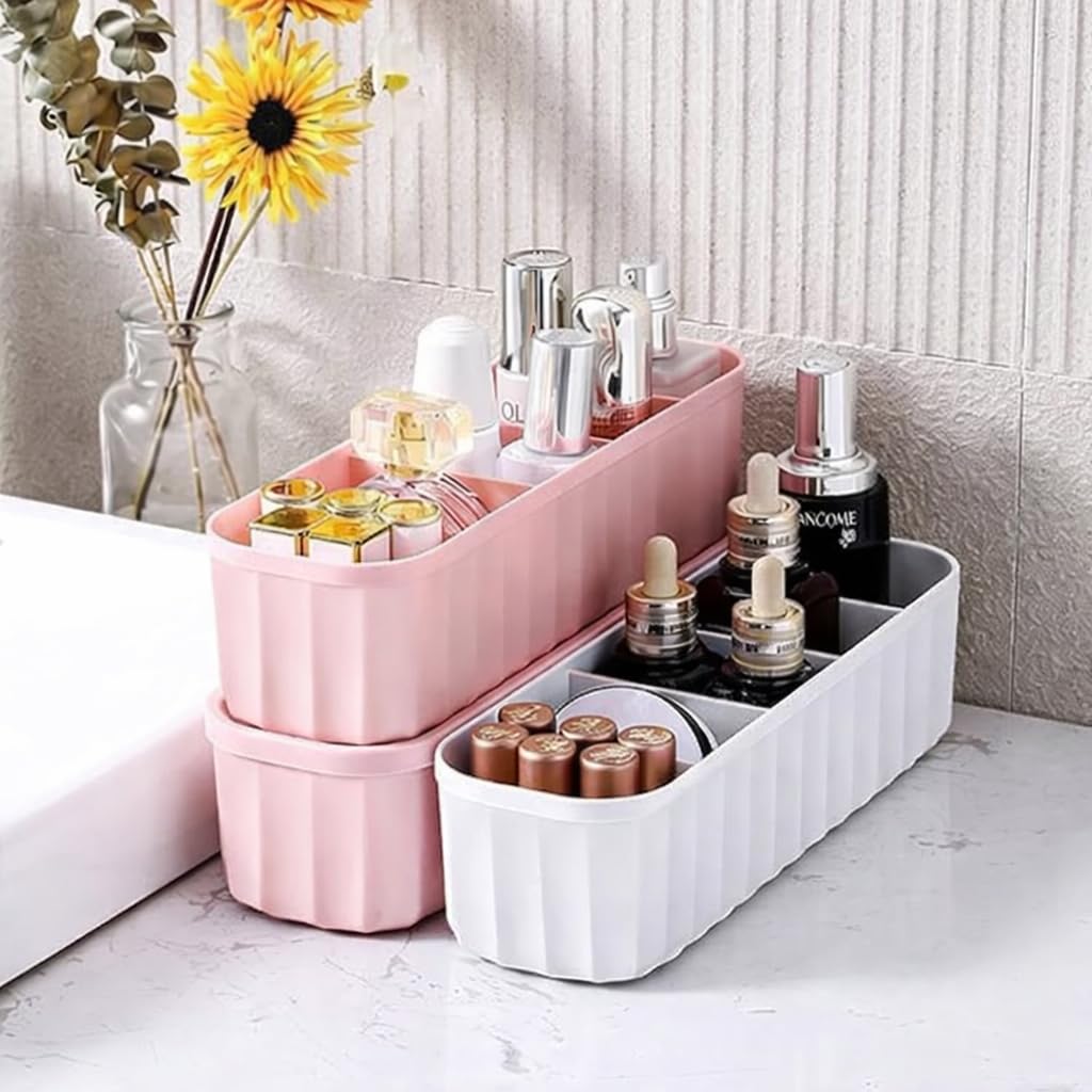 LEMBOSE Set of 4 Multi-Color Cloth Storage Boxes & Organizers for Wardrobe, Drawers – Perfect for Underwear, Socks, Ties, and Small Accessories – Space-Saving Closet Storage Solution