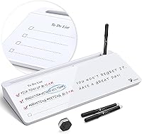Vista 111 de TOWON Desktop Glass Whiteboard with Basic Calculator, 12 Digit LCD Display, Desk Organizers with Accessories for Office, Home, School Supplies