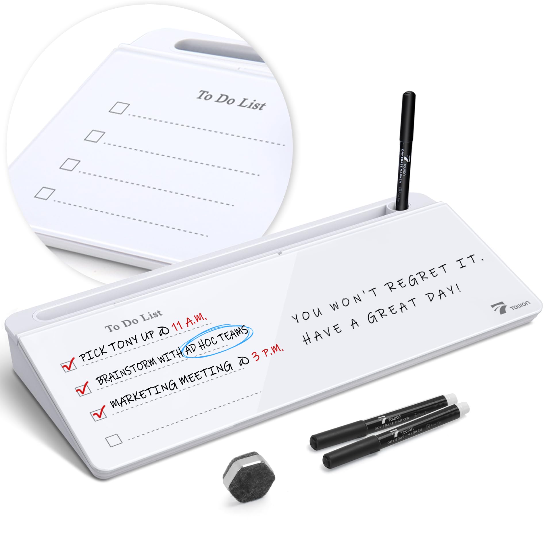 Amazon | TOWON デスク用ホワイトボード ToDoリストテンプレート付き