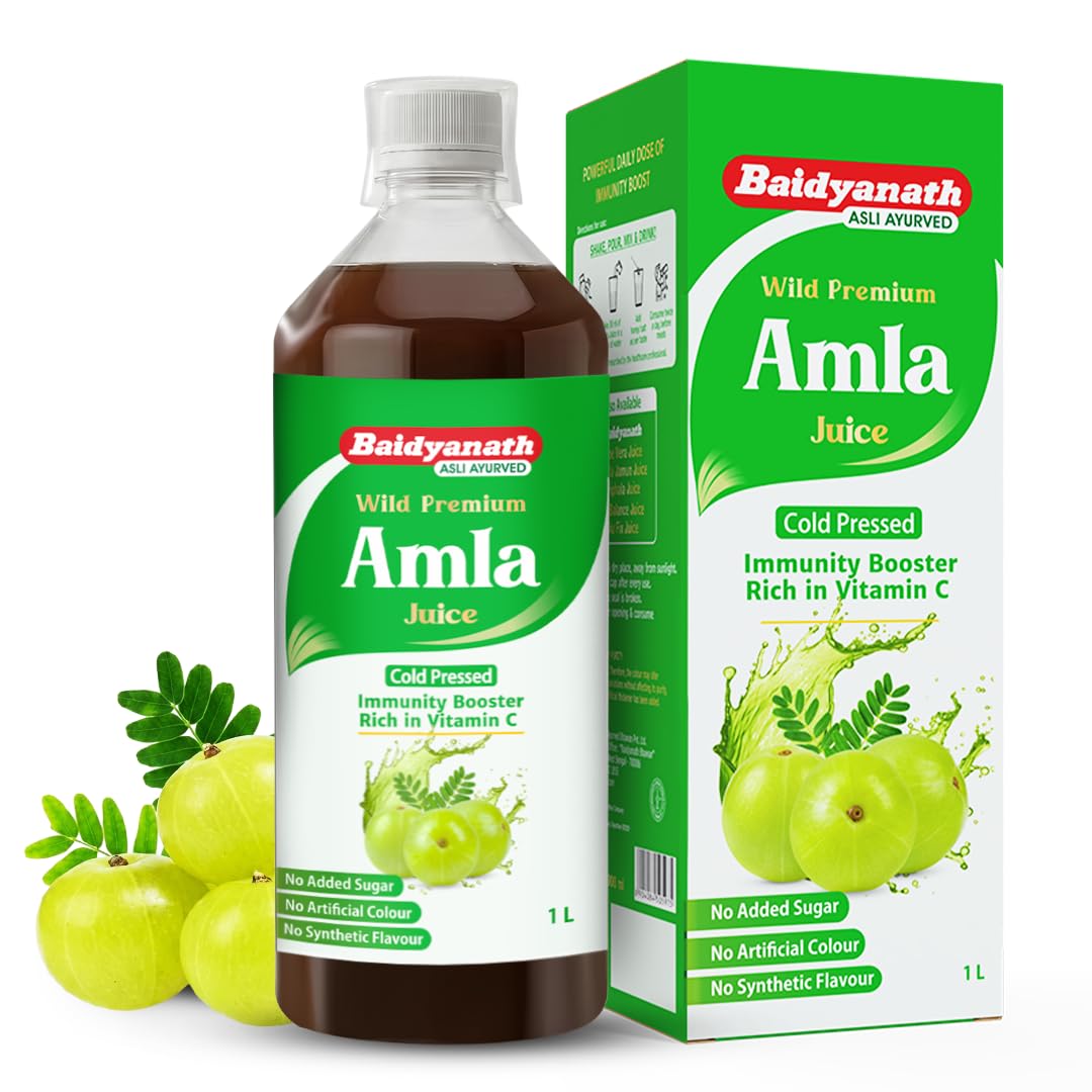 Baidyanath Amla Juice|Pitta-Balancing, Immune-Boosting Juice For Cough, Cold & Seasonal Illnesses|Antioxidant & Vitamin C Rich|Cold-Pressed|Supports Weight Management|1000 Ml-picture-16