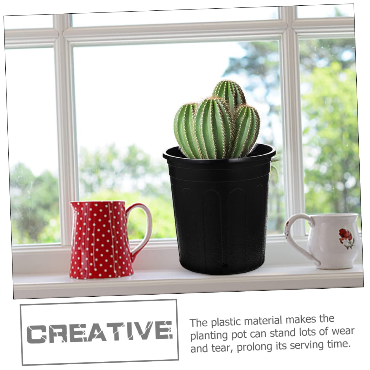 Sosoport Paquete De 25 Macetas para Plantas De Inicio De Plástico Resistente De 1 Galón De Color Negro con Diseño Simple Y Drenaje para El Hogar Y El Jardín