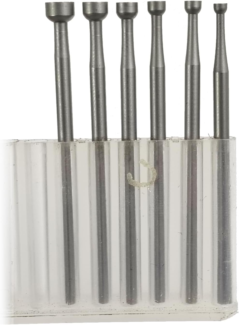 1.8mm - 4mm Round Cup Burr 3/32'' Shank Cup Burs Jewelry Wire Rounding Bits Wire End Rounder for Rotary Tools (Pack of 6)