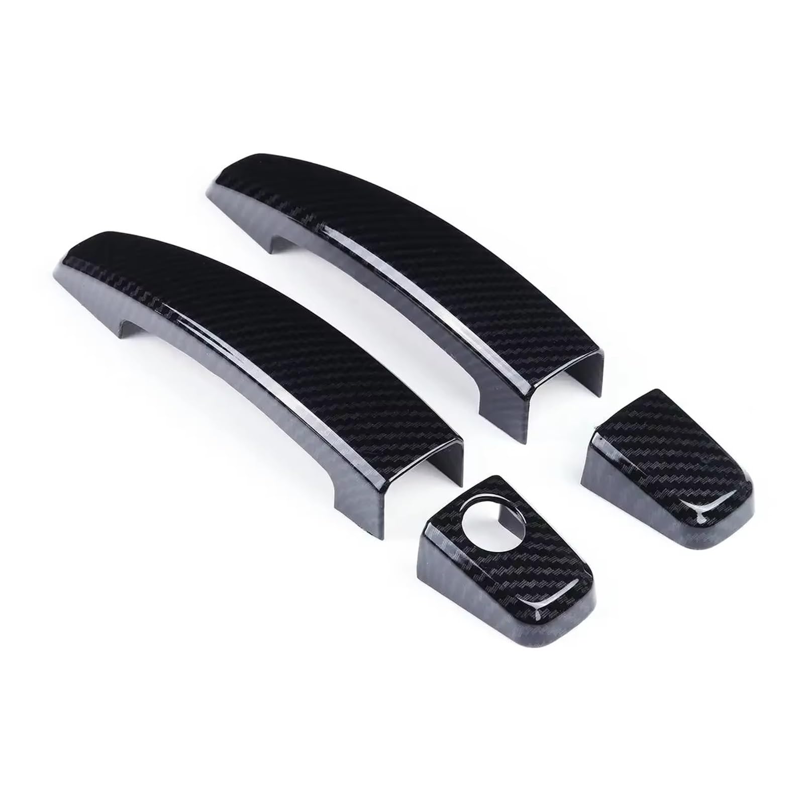 DBCKLS Vehicle Exterior Outer Door Handle for for Camaro for Chevy 2010 2011 2012 2013 2014 2015 Black Carbon Fiber Exterior Door Handle Cover Trim