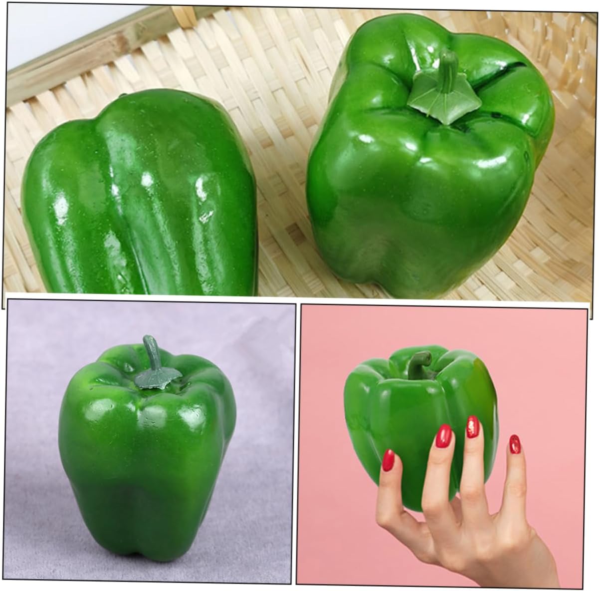 Luxshiny 20pcs Realistic Artificial Pepper Models Lightweight Simulated Chili Peppers for Home Decor Photography Props and Restaurant Displays