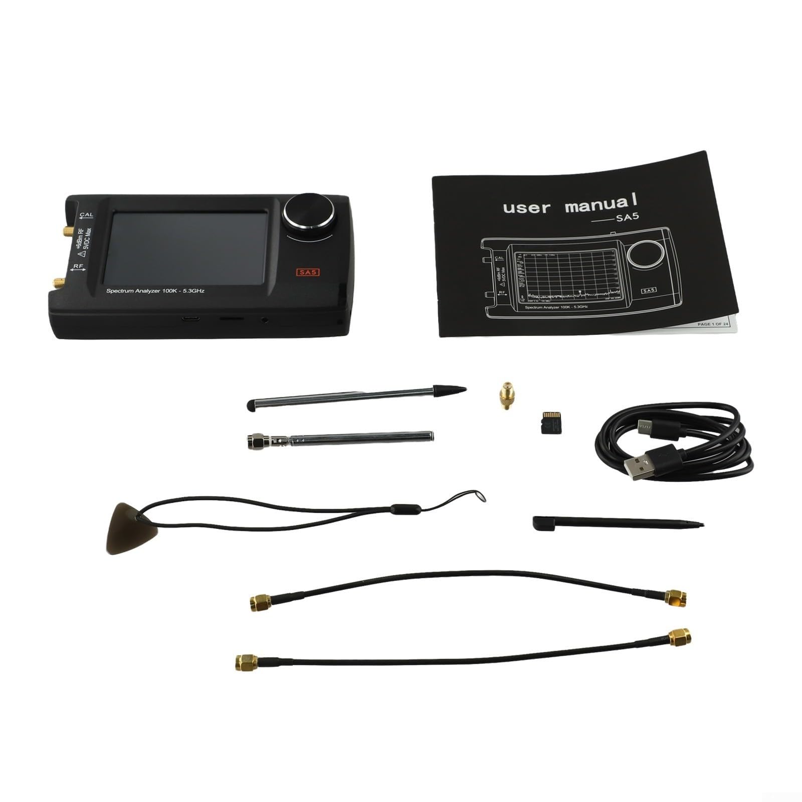 Analizzatore di spettro portatile SA5 con LCD IPS da 4 pollici, da 100 kHz