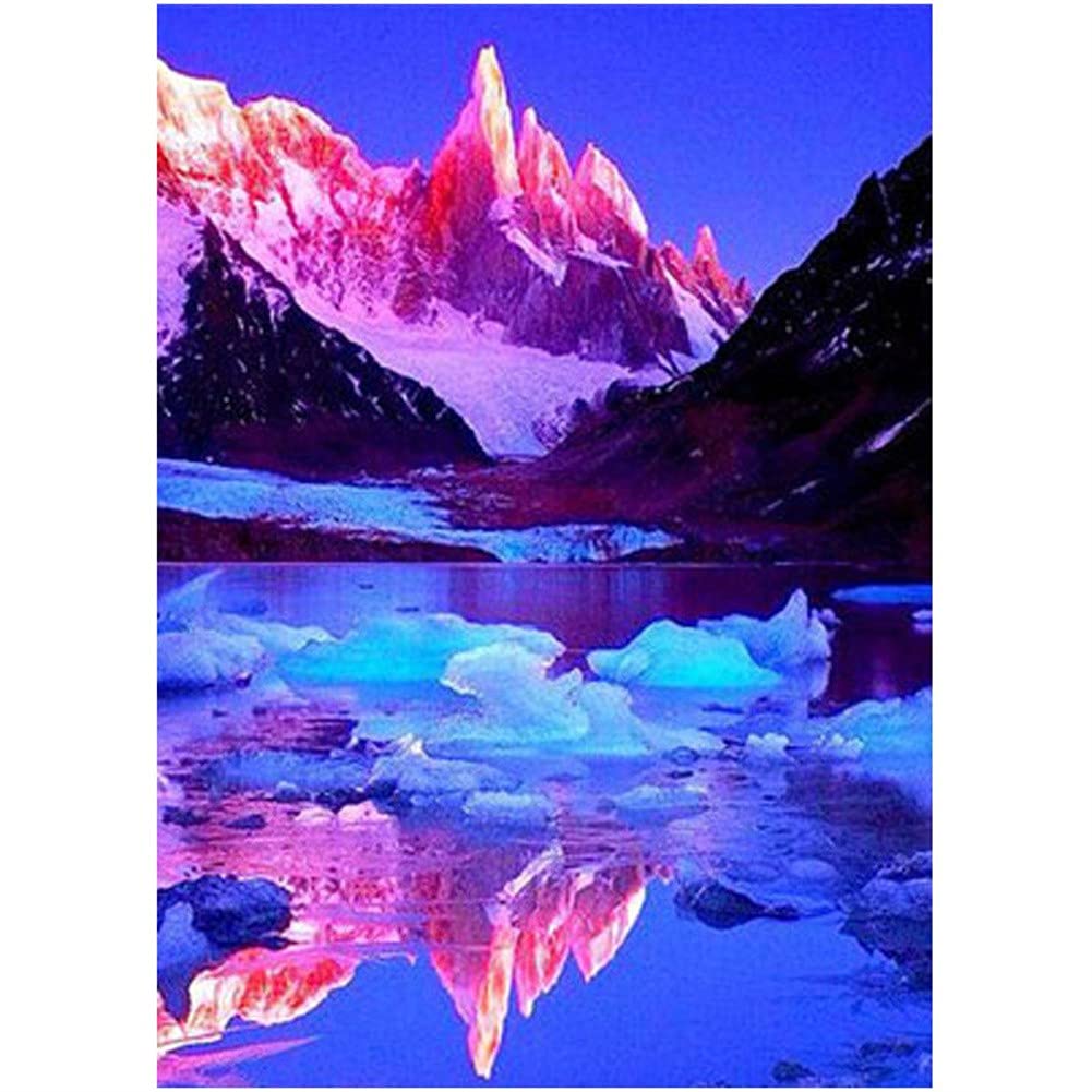 Diamond Painting Strass Complet Montagne Tableau Géant pour Salon Adulte