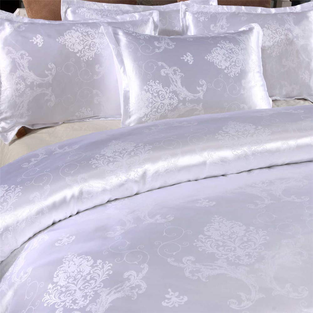 Parure De Lit 2 Pièces Microfibre - Housse De Couette + Taie - Motif Baroque - Taille 140x210cm - Bleu