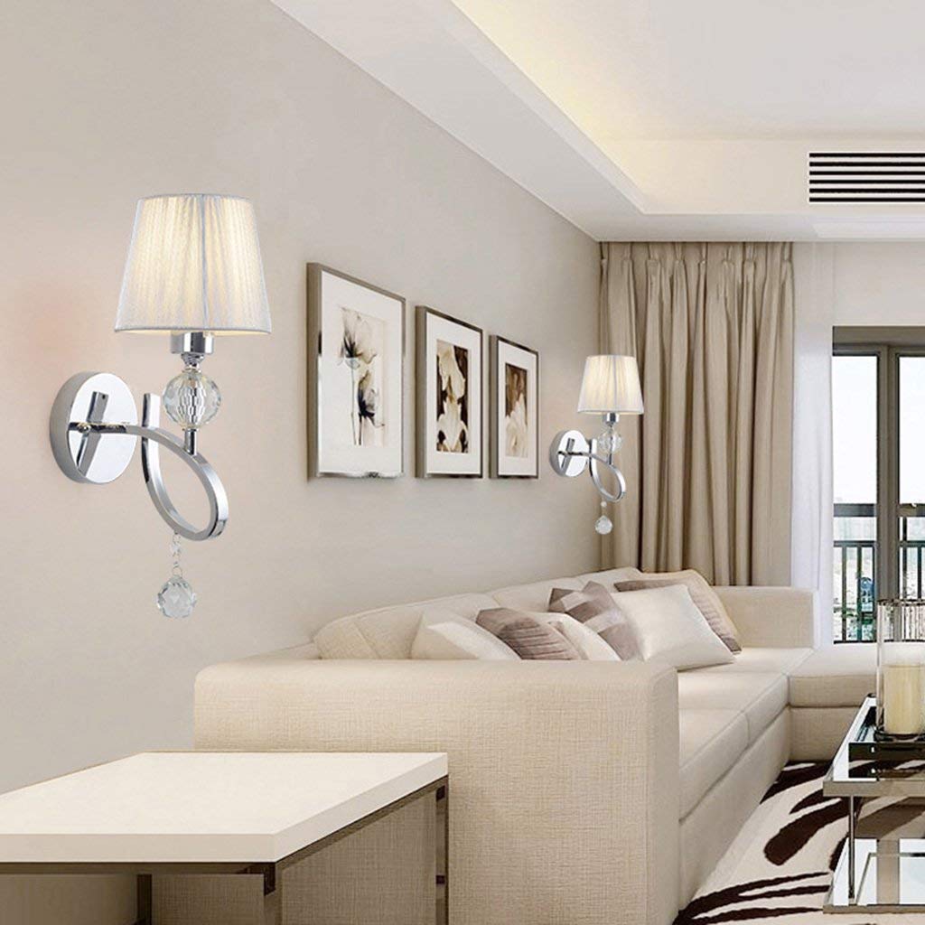 Luces de pared Pared de cristal Fondo de sala de estar Luces de pared Led Lámpara de noche de dormitorio minimalista moderno,Luz blanca llevada