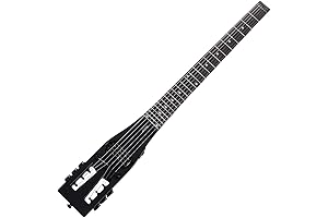 Electric Guitar Practice Instrument, Black 25.5" Scale w/Gigbag