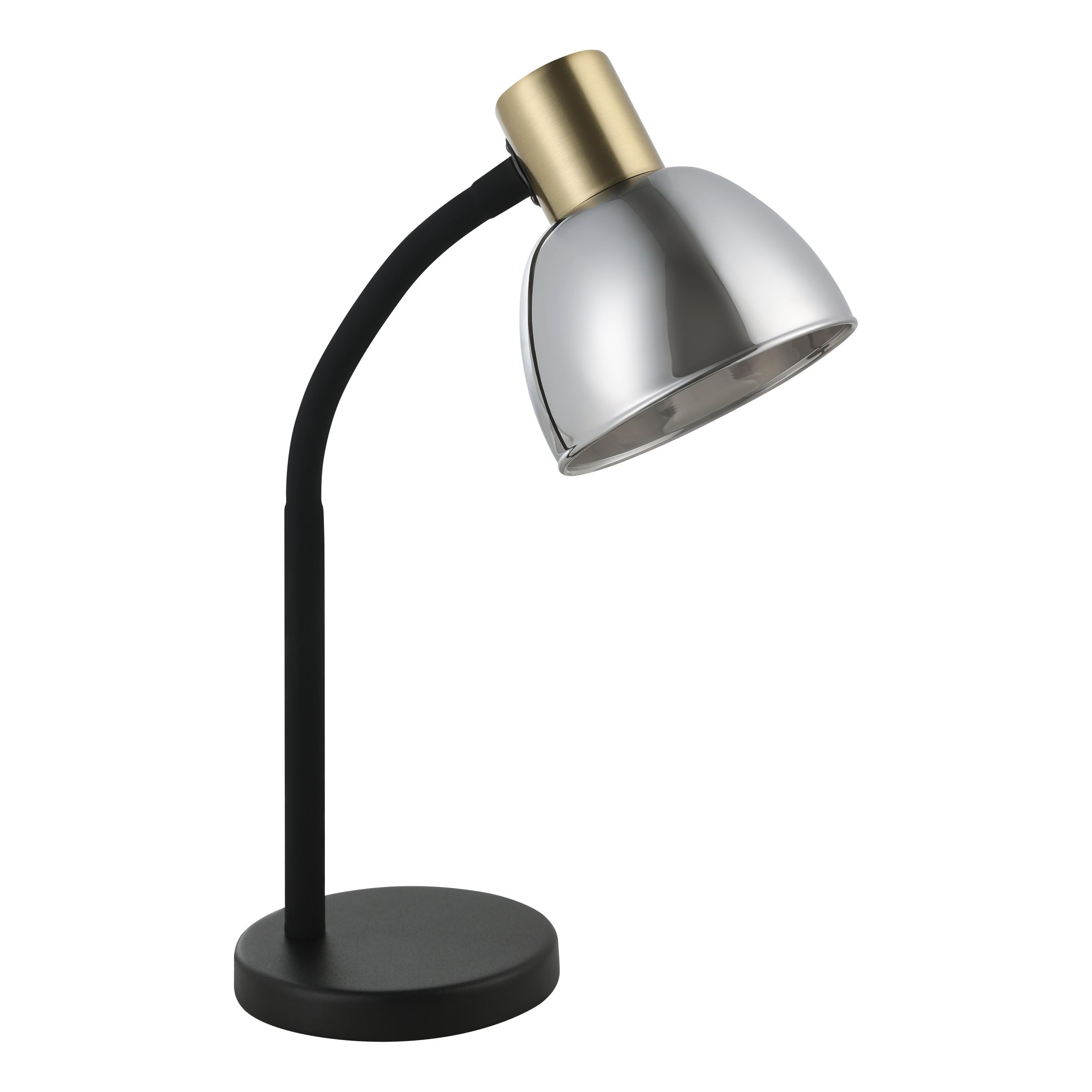 Eglo Macere Table lamp, Table Light for Office and Bedroom, Desk lamp Made of Metal in Black and Gold, Smoked Glass, Bedside lamp with E14 Socket โ image 1