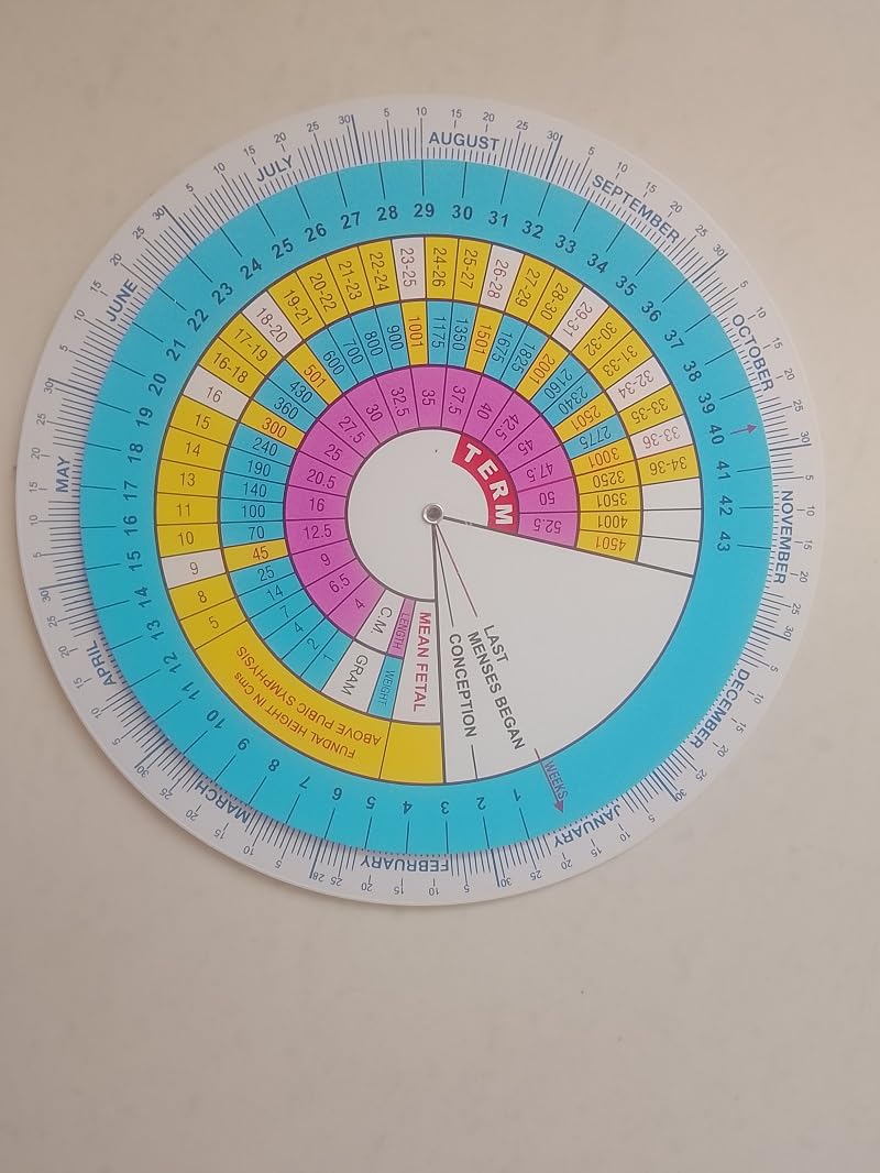 Pregnancy Wheel Due Date Calculator, Circular Gestational Age Chart with Conception and Term Tracker-image-38