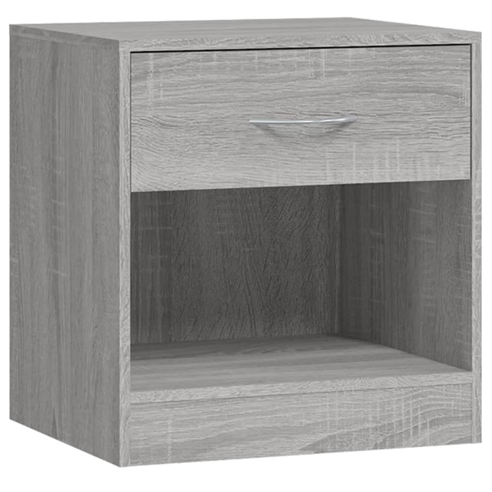 LAPOOH Comodini 2 pezzi con cassetto grigio Sonoma, comodini, comodini, comodini per soggiorno, camera da letto, 342587