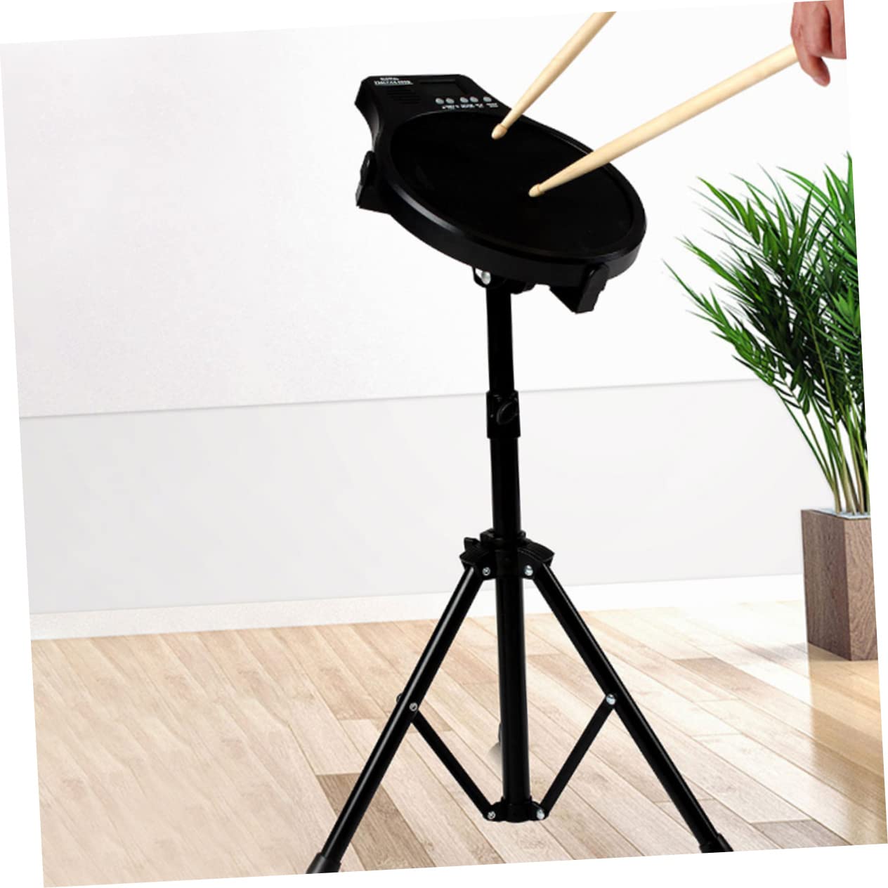 GOOHOCHY Djustable Height Drum Stand for Practice Pad Dumb Drum Holder Snare Drum Rack Iron Abs Material Black