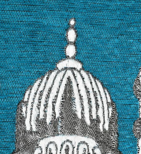 Image of Velvet Floral Janamaz Mat | Prayer Mat /Meditation Janamaz for Namaz /Meditation Mat /Muslim| Size 27x50| Washable Soft Prayer Mat (AQUA2)
