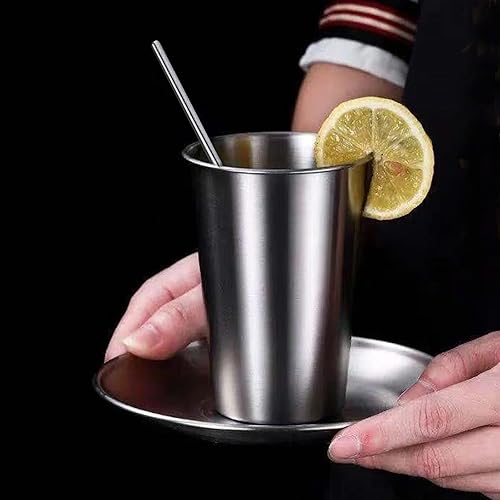 Miniatura 5 de Paquete de 12 vasos de acero inoxidable de 24 onzas, saludables, irrompibles y apilables, vasos de metal