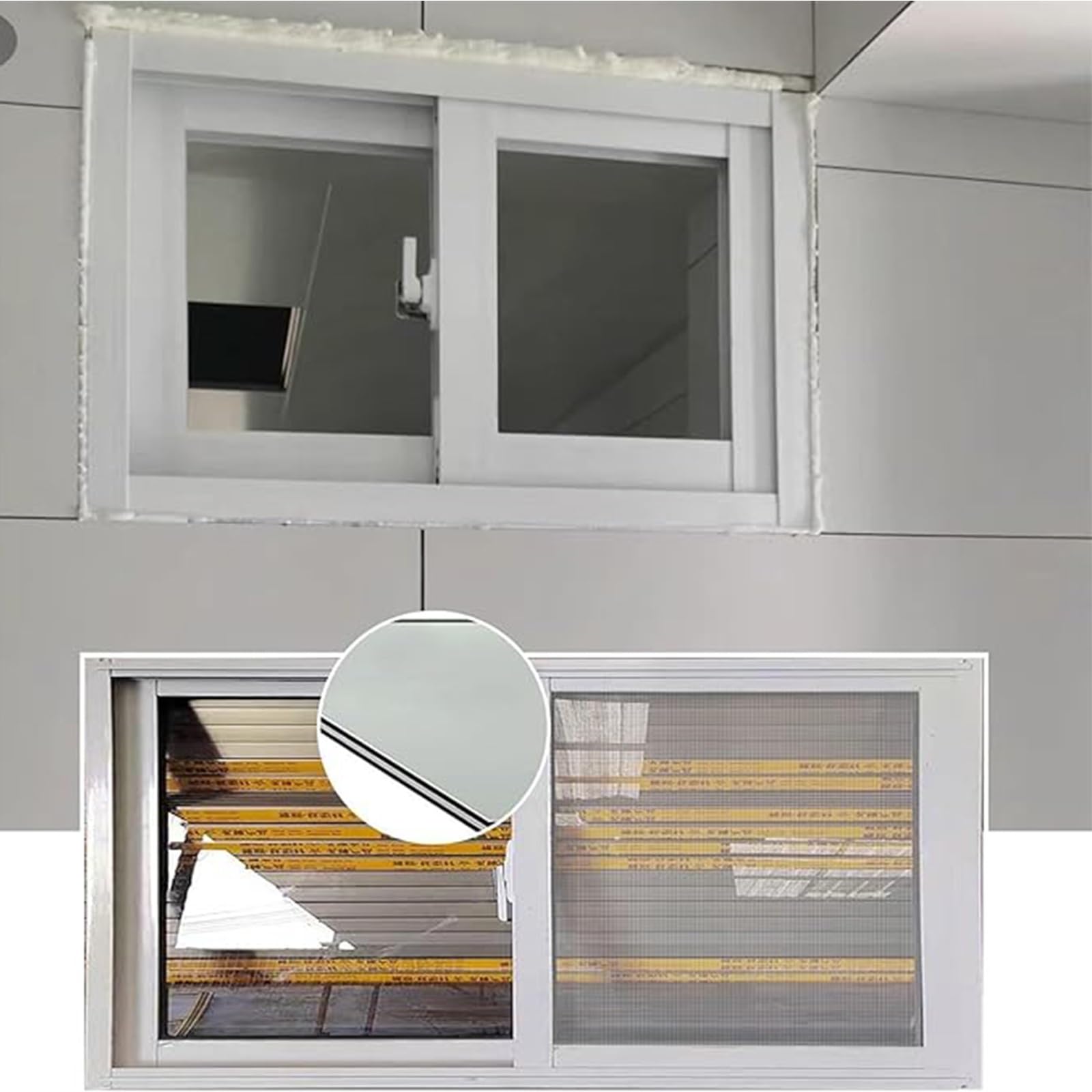 Ventanas de doble panel para sótano con vidrio aislante de alta eficiencia blanca