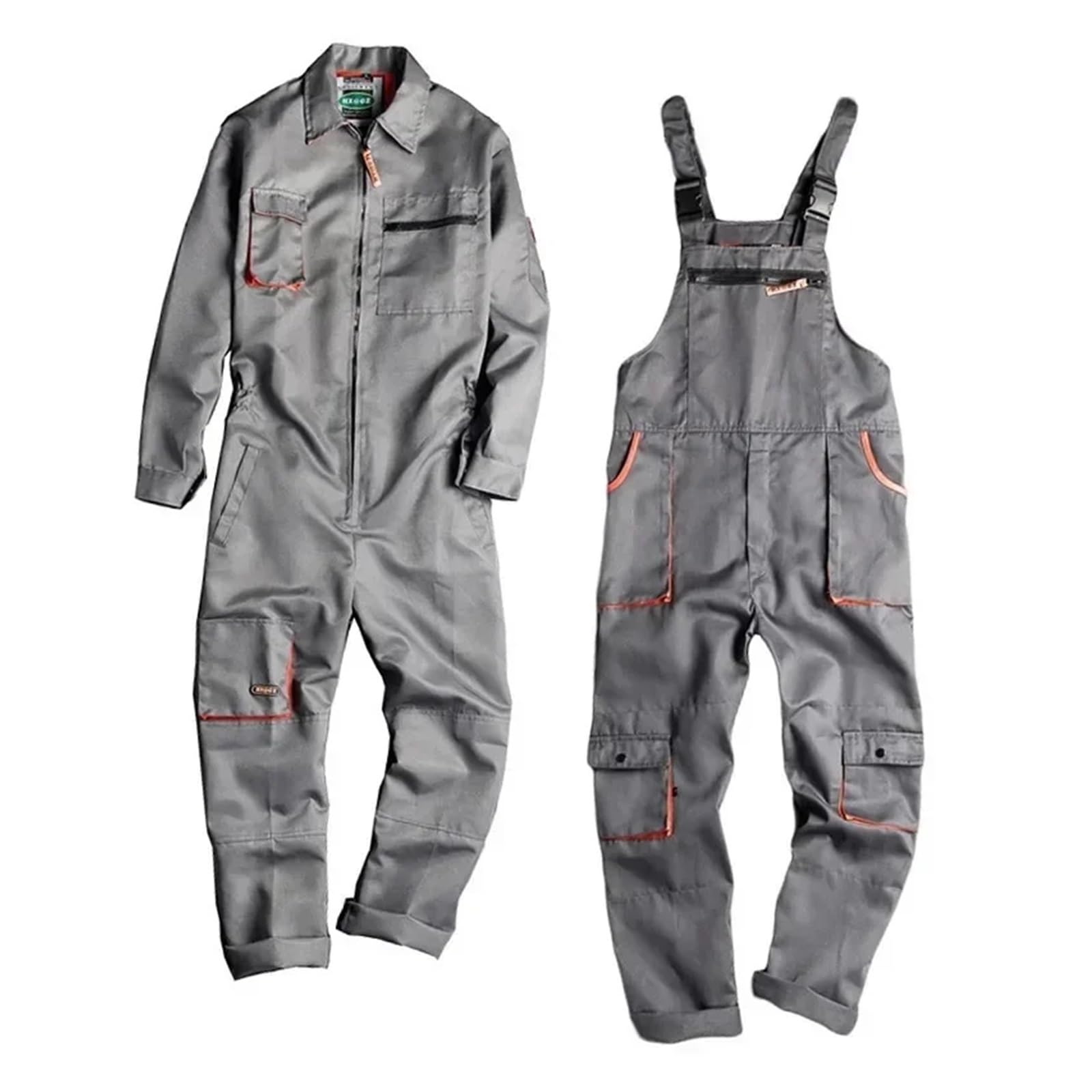 Tuta da Lavoro Uomo Tuta da lavoro Uomo Donna saldatura Officina di riparazione auto Vestiti meccanico Salopette Carpenteria(Bib pants,4XL)