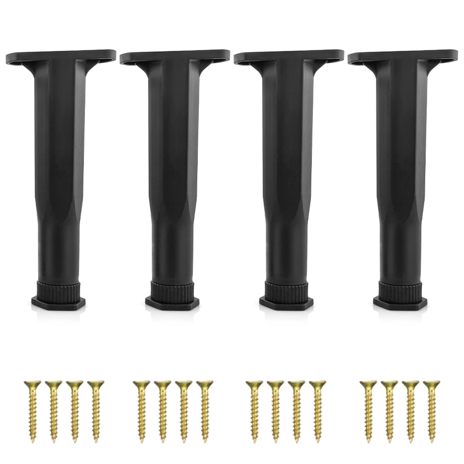 4Pcs Adjustable Height for Various Types Simple Setup Furniture Leveling Feet with Nonslip Base