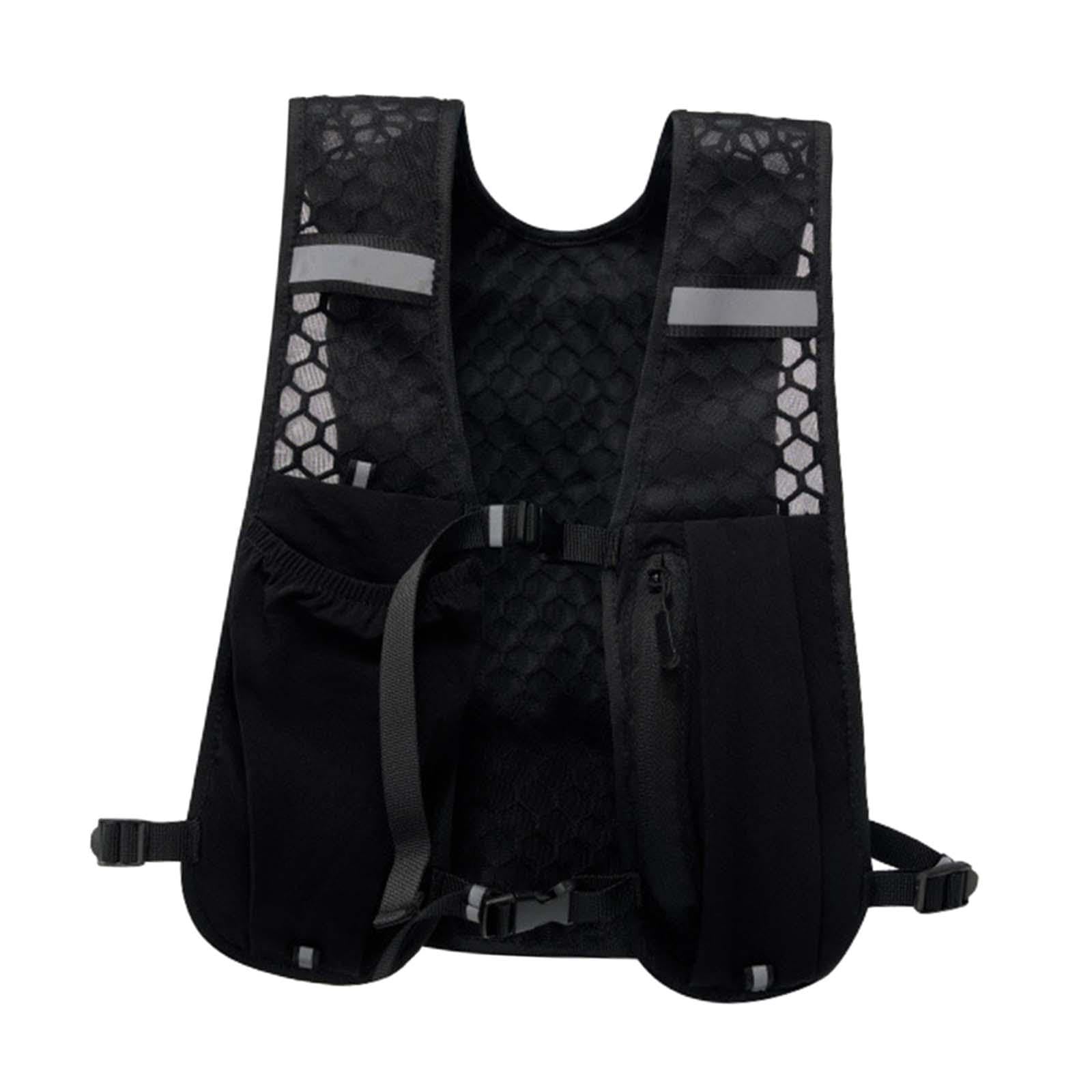 Hydration Vest for Men Women Reflective Water Pack for Trail Race Marathoner Black| Sports Equipment | Outdoor Sports Gear | Exercise Gear-image-38