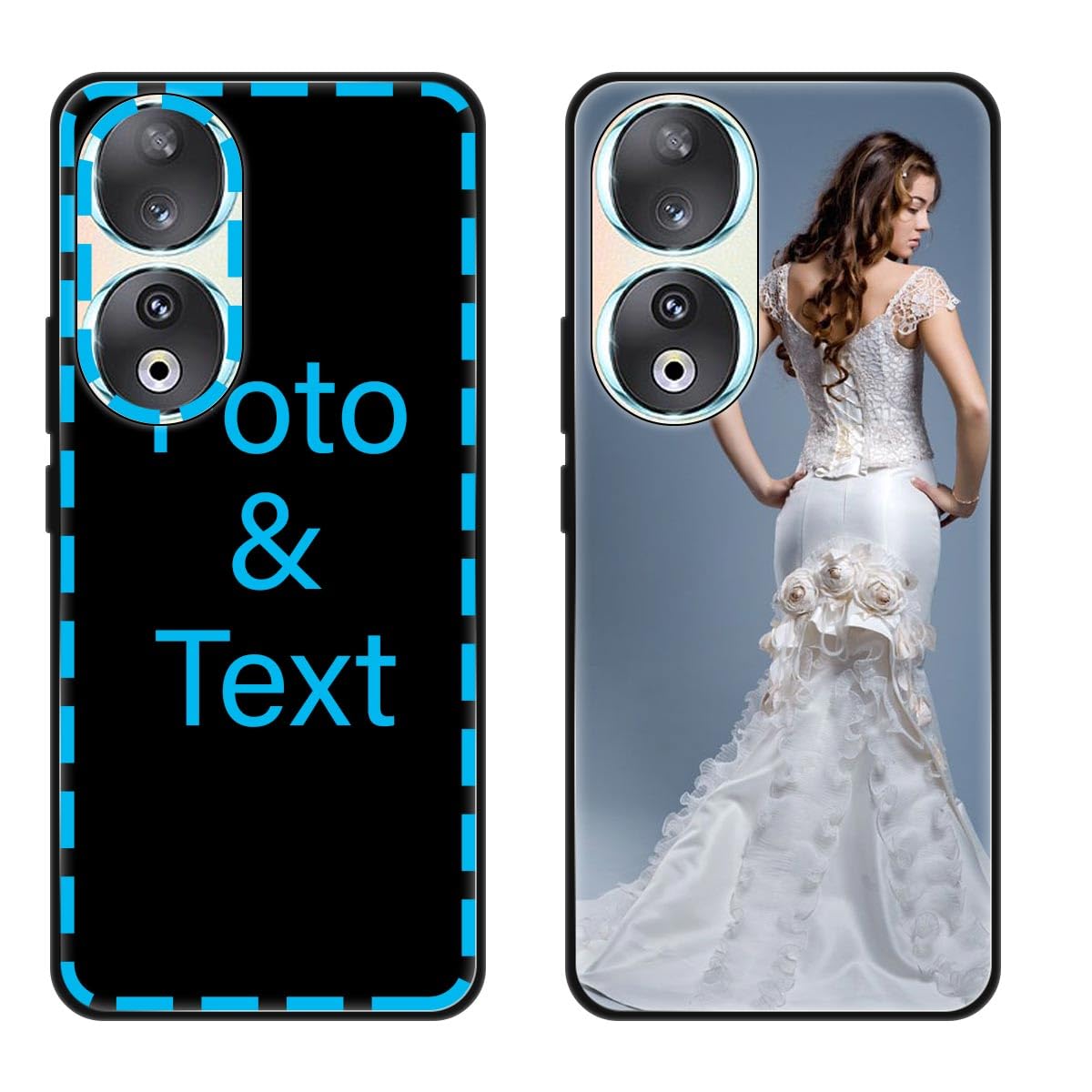 Sunrive Personalizzate Cover compatibile con Honor 9 Lite personalizzabile con Foto Testi Frase Logo Disegni e Grafiche Personalizzata, assorbimento degli urti morbido TPU trasparente