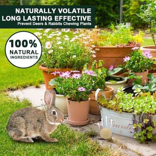 Deer Repellent, Rabbit Repellent Outdoor, Deer Deterrent for Garden, Repellents Deer for Plants, Keep Rabbits Out of Backyard, Deer Repellant Balls for Flowers Shrubs & Trees-8 Packs Deer Repellent, Rabbit Repellent Outdoor, Deer Deterrent for Garden, Repellents Deer for Plants, Keep Rabbits Out of Backyard, Deer Repellant Balls for Flowers Shrubs & Trees-8 Packs