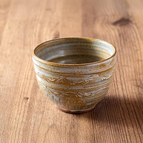 日高見窯 日高見窯 「湯呑 藁灰釉」 湯呑 1個 いっぷく碗 食器 陶器 焼き物 工芸品 食卓 キッチン シンプル 電子レンジ対応 食洗機対応 食器 日用品 宮城県 登米市産[日高見窯]tm135