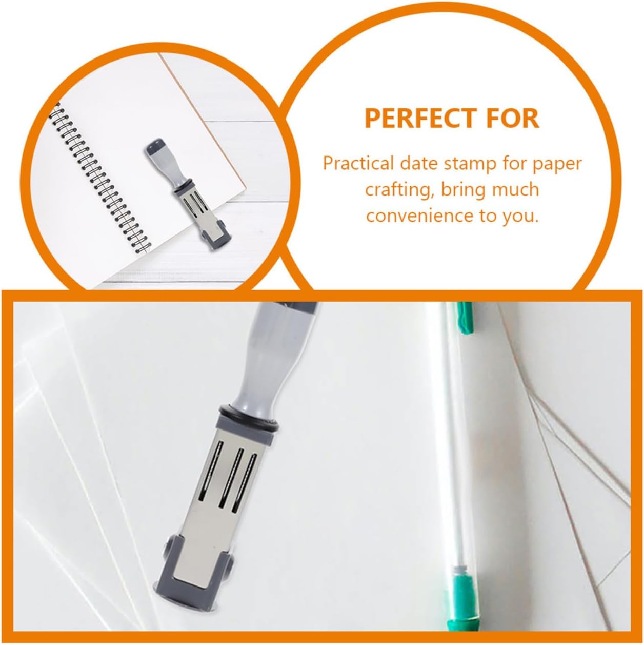 Multi-use Handle Date Stamp for Planner Portable Date Rolling Stamp Office Supply Smooth Surface for Easy Use