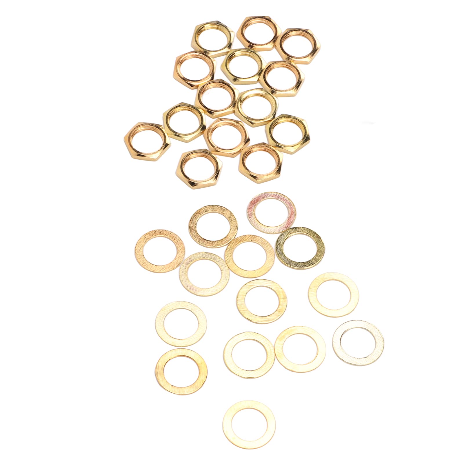 KetsicartMetal Washers, Standard Sizes Seamless Female Thread Nuts Easy Replacement with 0.8MM Pitch for Electric Guitar and Bass