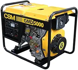 Gerador de Energia Portátil a Diesel Monofásico 6HP 4,5kVA 110/220V-CSM-GMD5000
