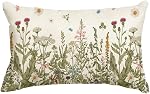AVOIN colorlife Wildflowers Spring Throw Pillow Cover, 12 x 20 Inch Flower Cushion Case Decoration for Sofa Couch