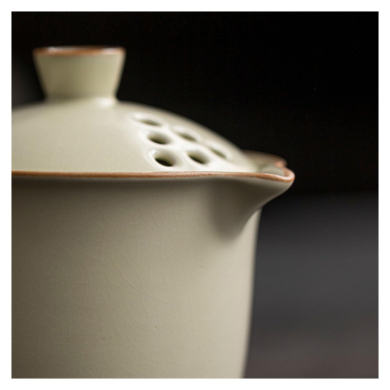 Przenośny podróżny zestaw czajniczek, ceramiczny zestaw do herbaty Gaiwan na ceremonię parzenia herbaty Kung Fu, idealny do biura, na piknik, do kampera i na kemping, zawiera niezbędne akcesoria