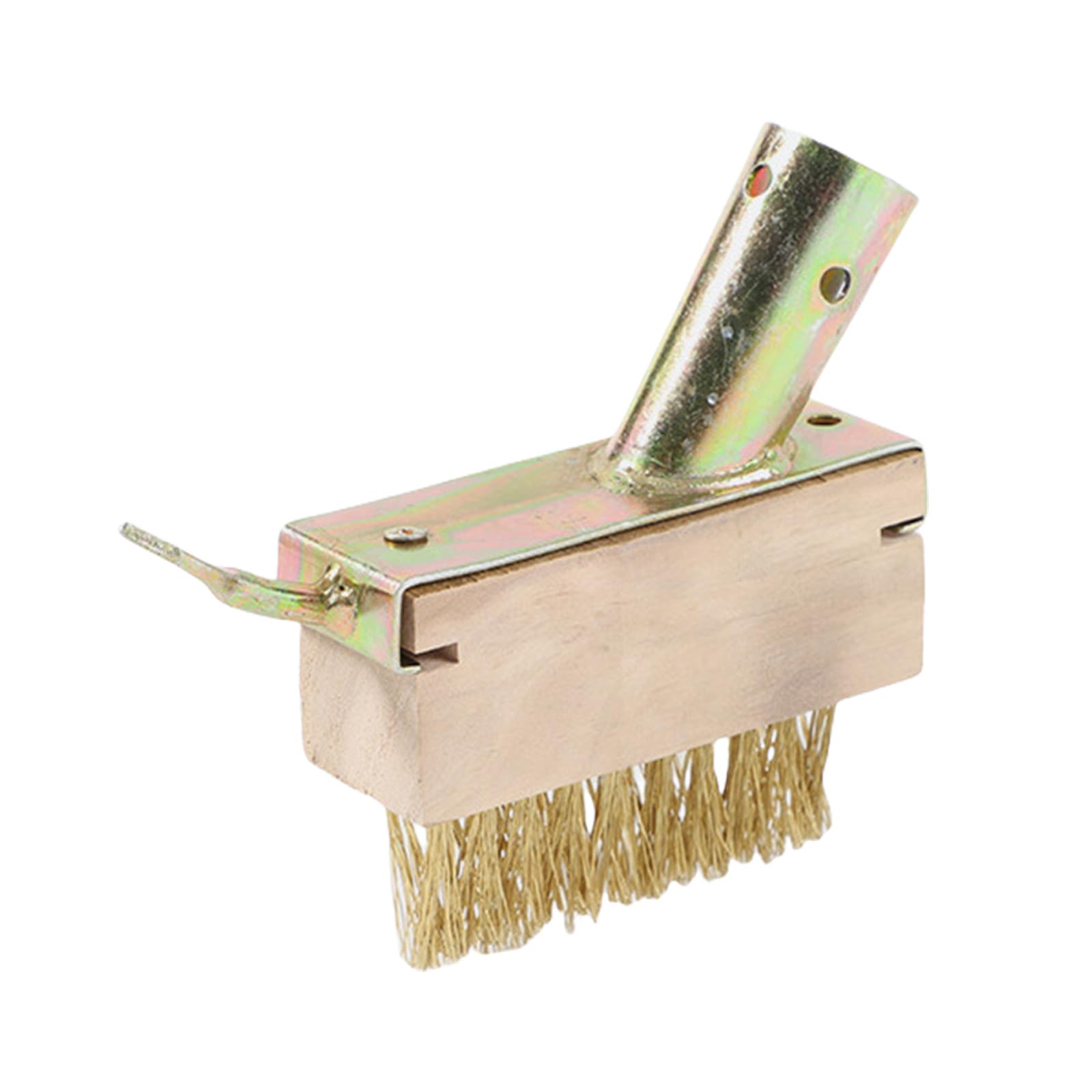 Newft B Professional Manual Weeding Rush For Deck Crevices & Sidewalk Moss Removal With Steel Wire Ristles Wire Rush For Weed Eater