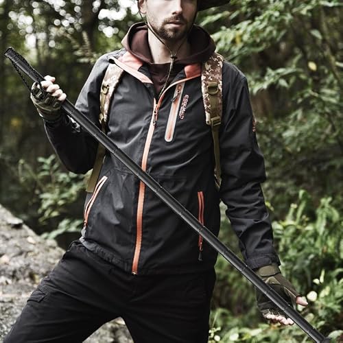 Sakerplus Collapsible Tactical Hiking Trekking Pole, Adjustable Length Aluminum Walking Stick, Lightweight Trekking Staff with Locking Mechanism & Carry Bag for Outdoor, Camping, Hunting - Thumbnail 7