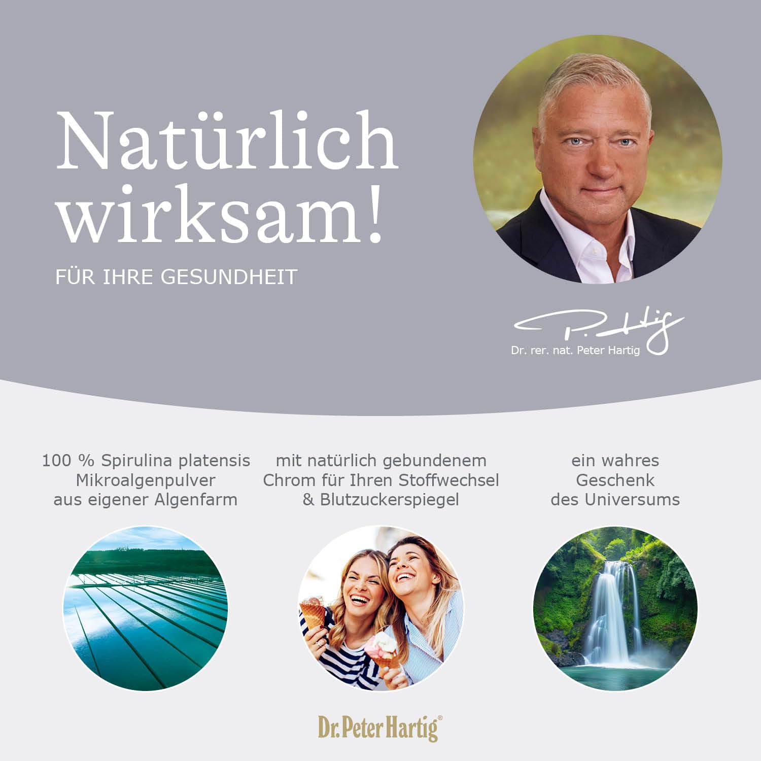 Dr. Peter Hartig Spirulina Chrom 550 Presslinge 6-Monats-Vorrat lactosefrei