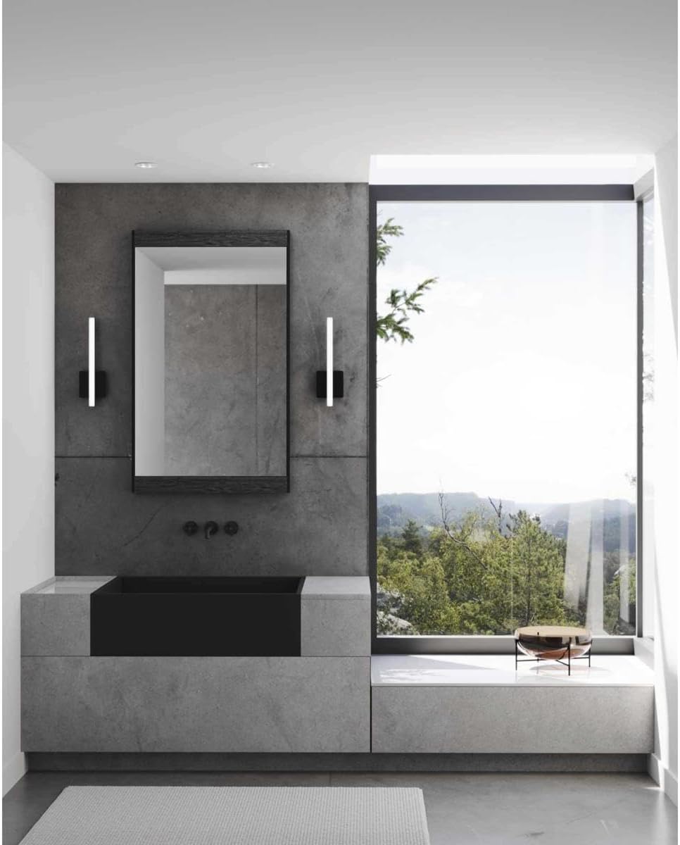 Progress Lighting P710110-31M-CS Phase LED Vanity, 1-Light LED 11 Watts, Matte Black